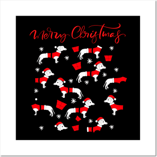 merry christmas dog lover Posters and Art